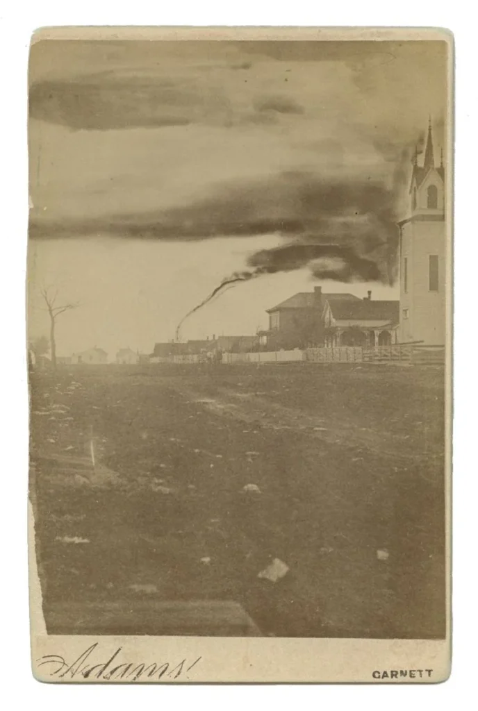 The first known photograph of a tornado was taken on April 26, 1884 in Anderson County, Kansas. Tornadoes have threatened lives on the Great Plains for centuries, but until the late 19th century most Americans had never actually seen one.