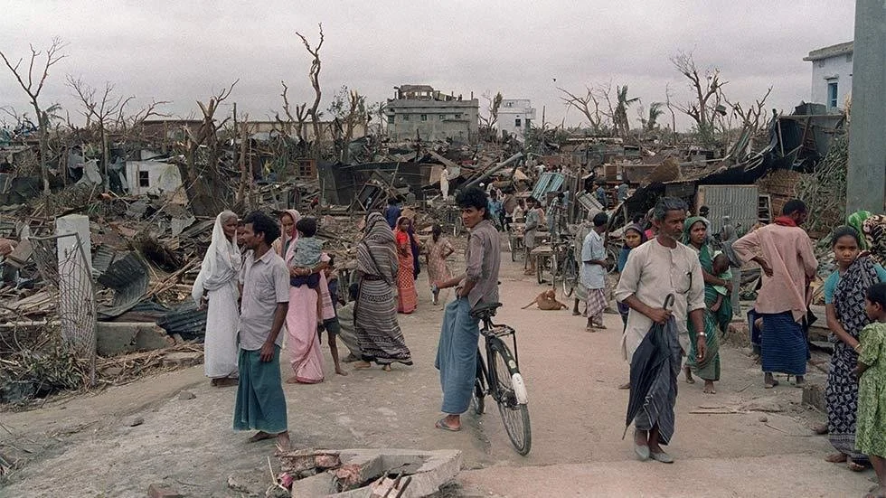 The result of the deadliest tornado in history, estimated 1,300 people were killed. Picture taken April 30, 1989, in Saturia, Bangladesh